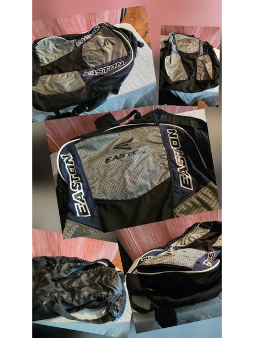 Easton Baseball / Softball Equipment Backpack - Black & Navy Blue